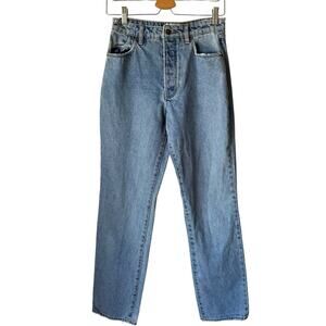 Rolla's Straight Light Blue Distressed Jeans Size 27